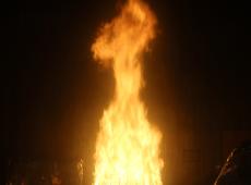 Puffing flame behavior of burning crib