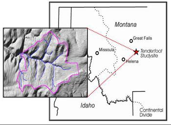 Tenderfoot Creek Experimental Forest map