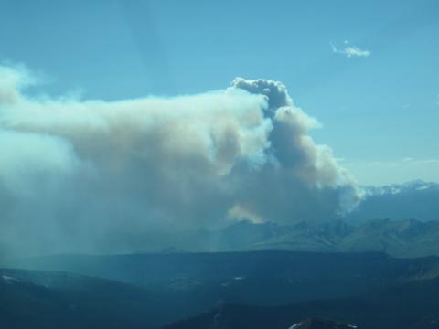 Smoke plume from the Big Salmon Lake Fire sampled on August 17, 2011