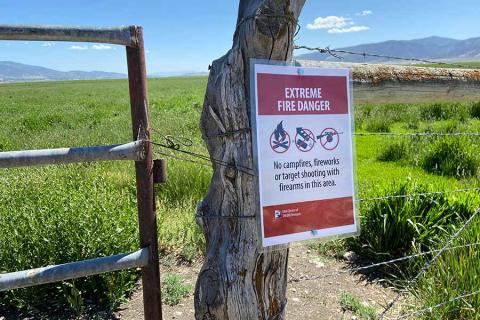Most public lands are subject to seasonal closure for all target shooting when conditions become very dry. Photo credit: Utah Division of Wildlife Resources